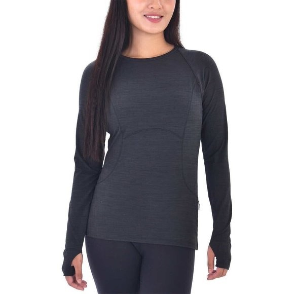 SOILED Spyder Active Women's Brushed Long Sleeve Active Tee Size L $50 Z907 - Picture 1 of 5